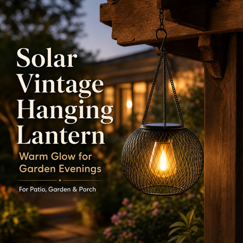 String Light Outdoor - Güneş Enerjili LED Asılı Zemin Lambası