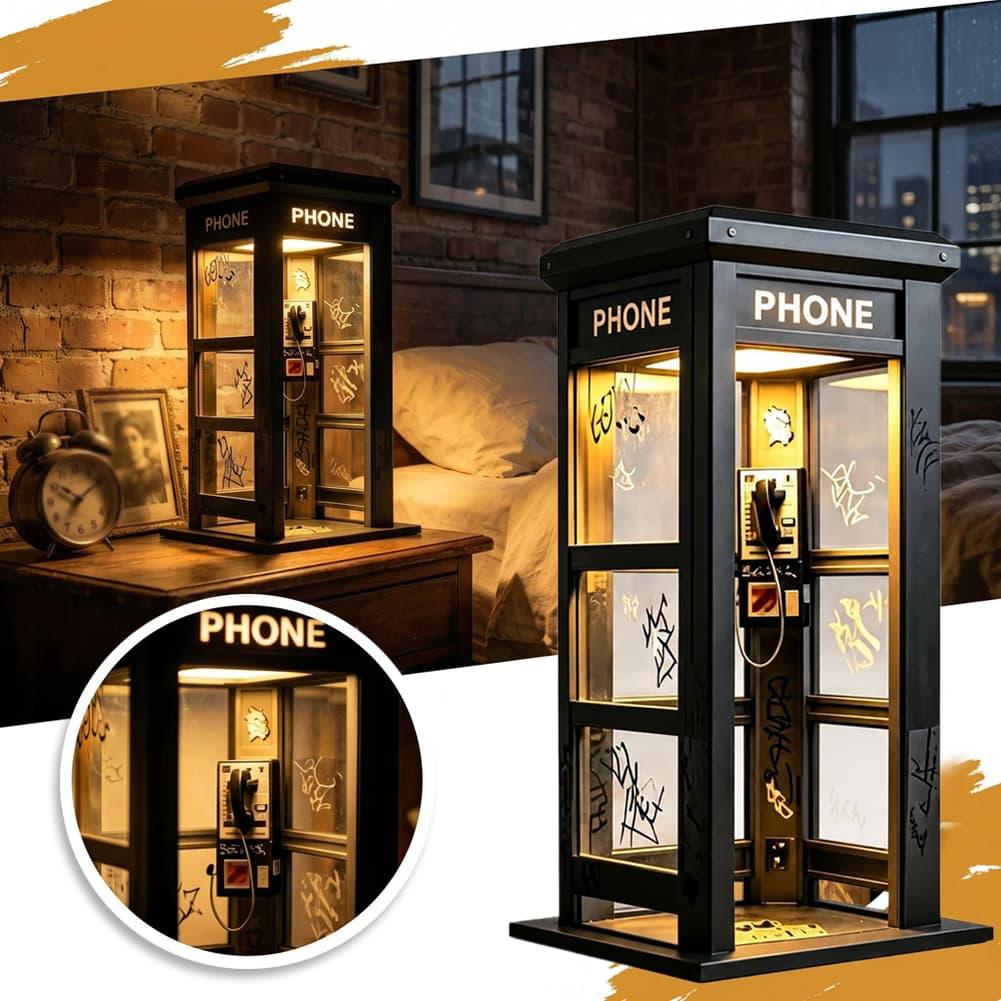 Lighting Decor For Bedroom - Retro Graffiti Telefon Kulübesi Masa Lambası