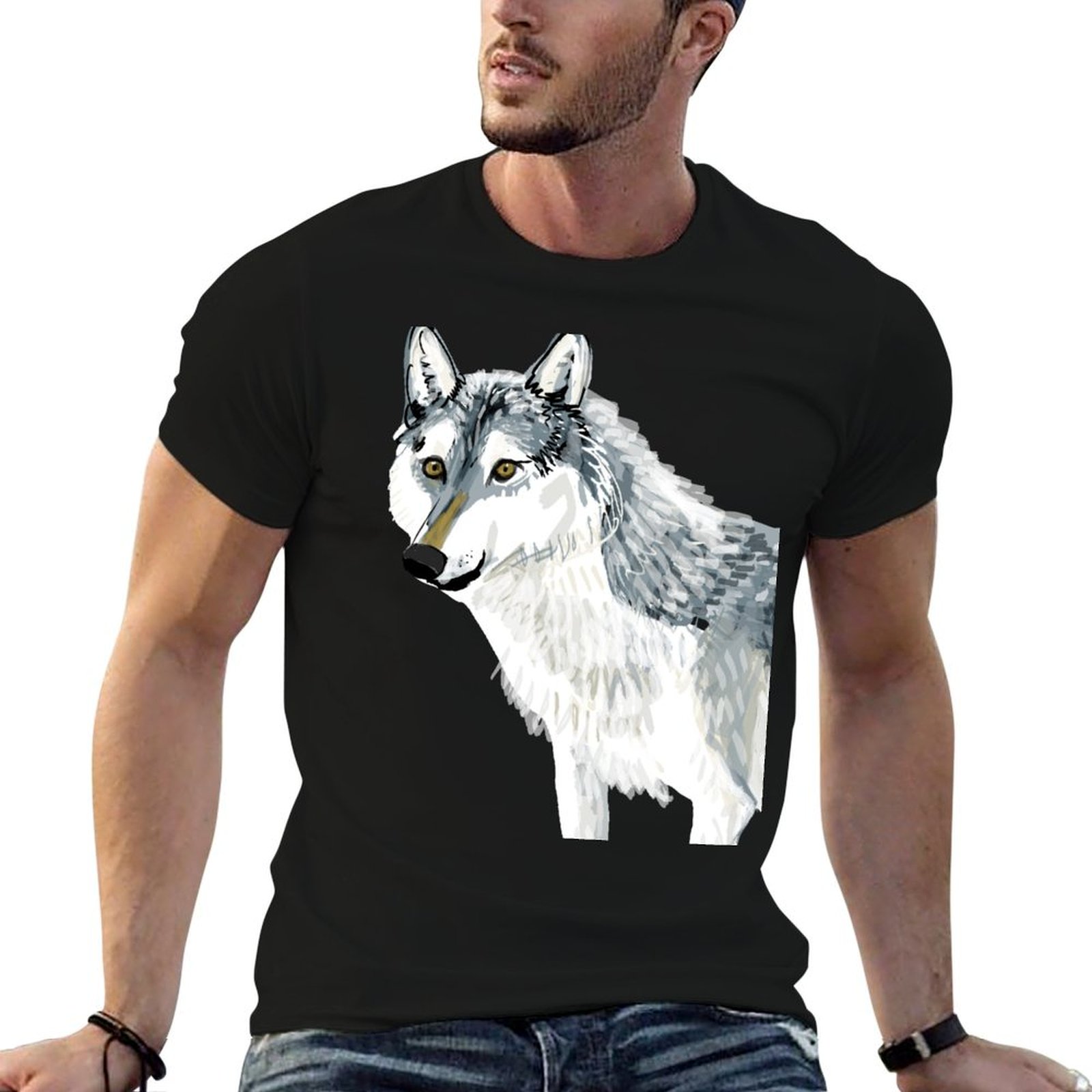 Alberta Lighting & Decor Reviews - Totem Alberta Wolf Tişört Günlük Hafif