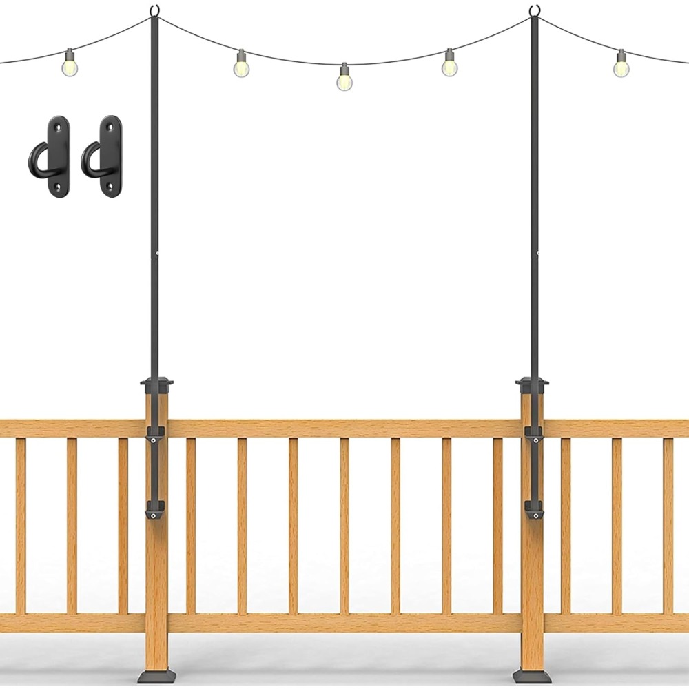 String Light Outdoor - 2'li paket ip ışık direkleri -