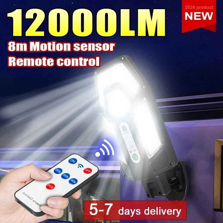 String Light Outdoor - 12000LM Güçlü Güneş Enerjili Duvar Lambası,