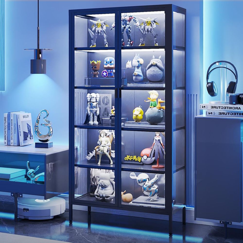 Lighting & Home Decor Studio - 71 Yüksek Camlı Vitrin Dolabı, LED