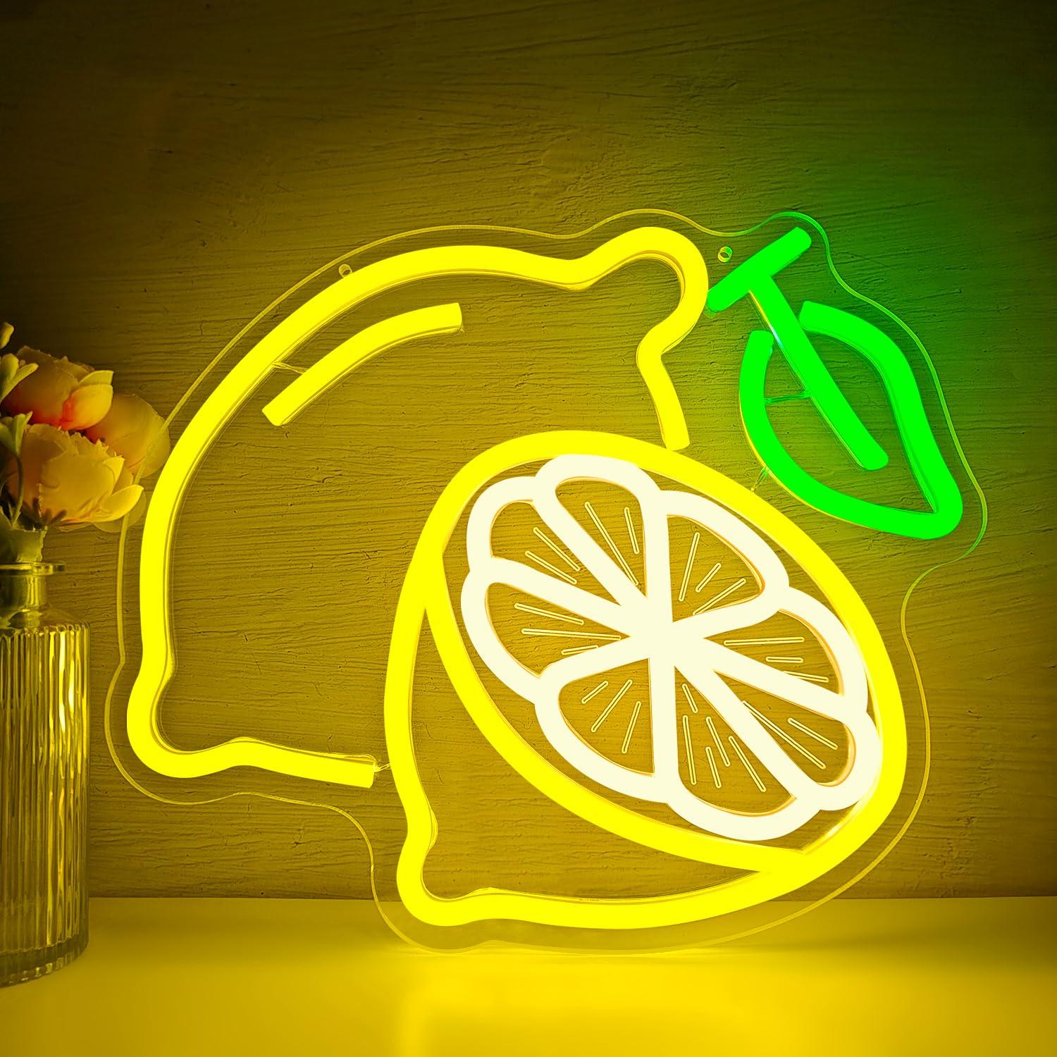 Lighting Decor For Home - Limon Neon Tabela Kısılabilir LED Işıklı