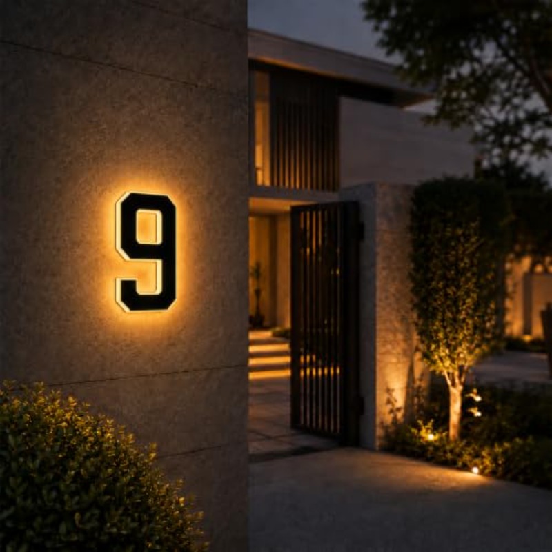 Decor Lighting Address - Güneş Enerjili LED Ev Numarası Lambası