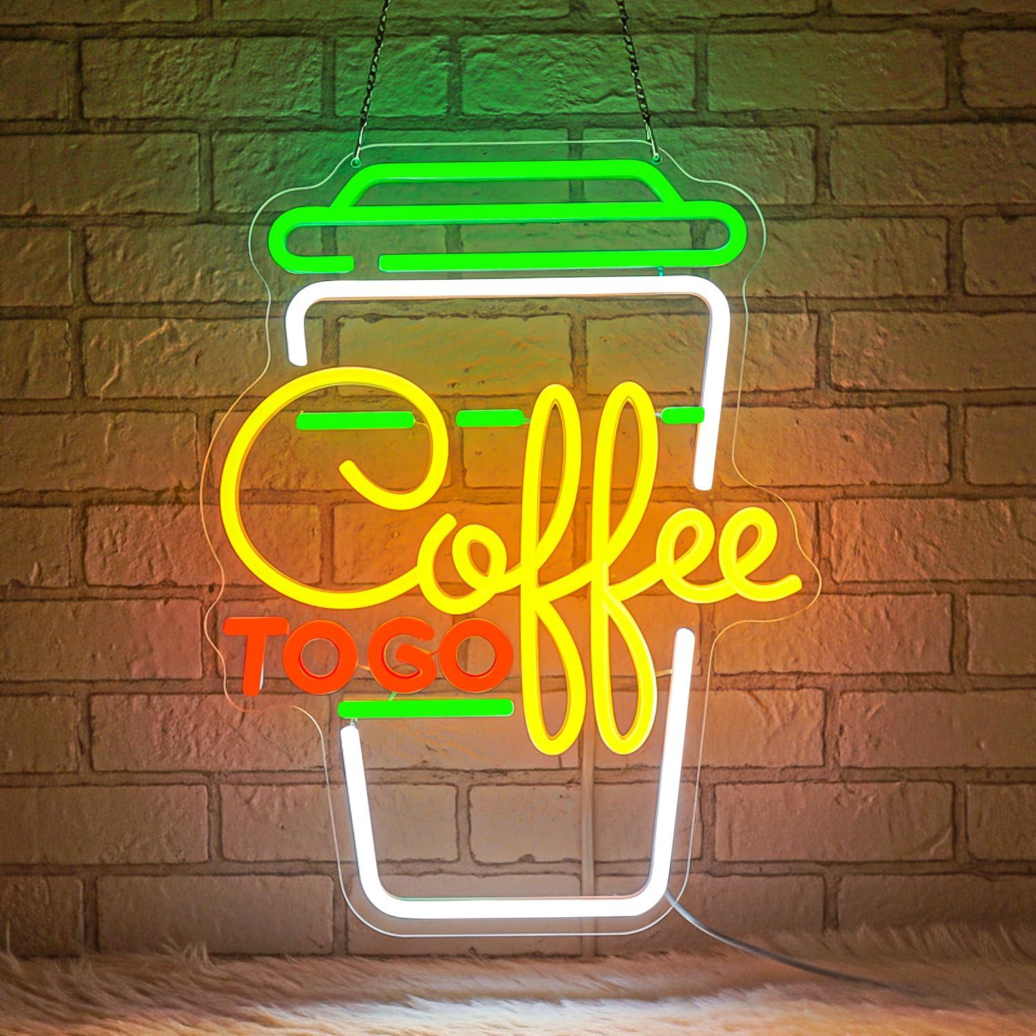 Lighting Decor For Home - Kahve Neon Tabelası USB Kısılabilir LED