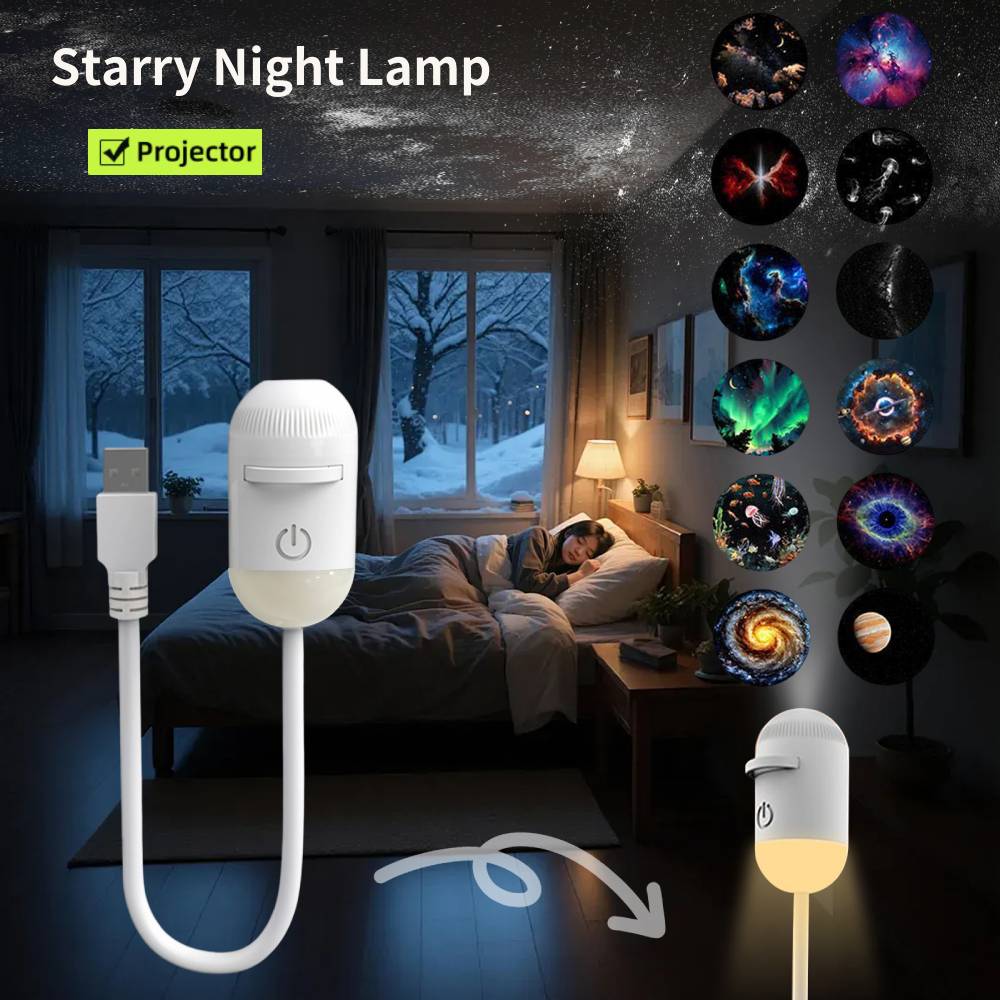 Lighting Decor For Bedroom - Mini Galaxy Yıldız Projektörü Gece Lambası