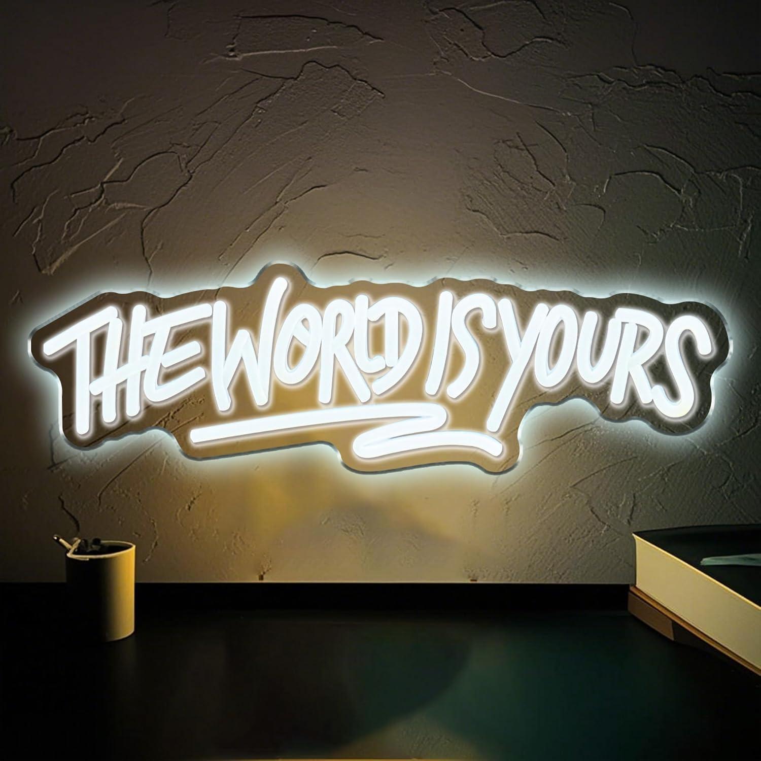 Lighting World Decor - Dünya Senindir Neon Tabela USB Güçlü