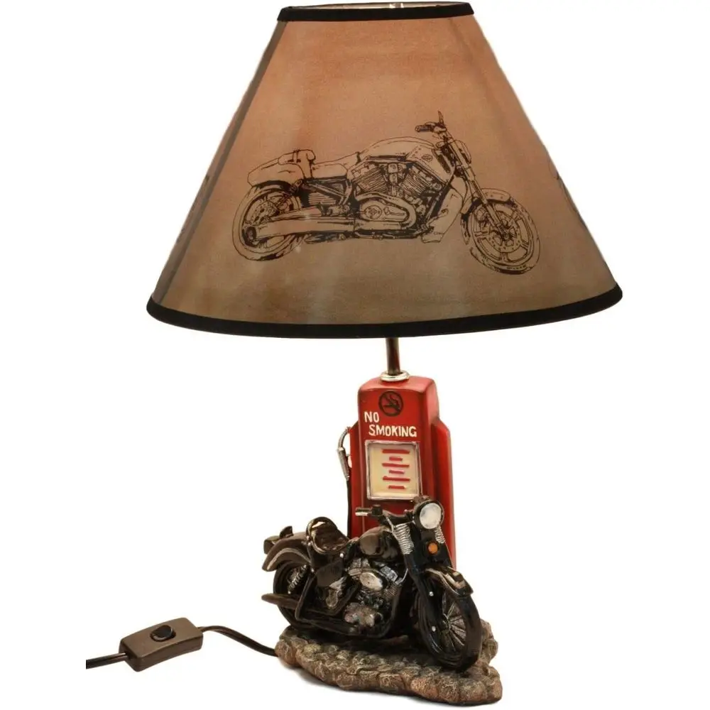 Lighting Decor For Home - Vintage Retro Siyah Motosiklet Benzin Pompası