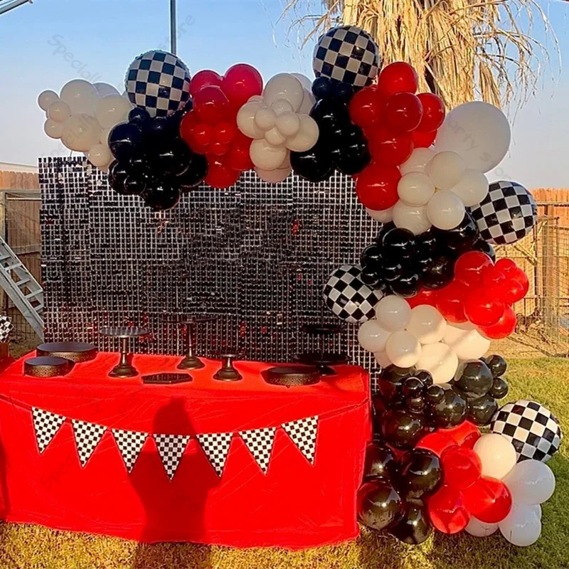 Lighting Mcqueen Birthday Decor - 123 adet yarış araba doğum günü