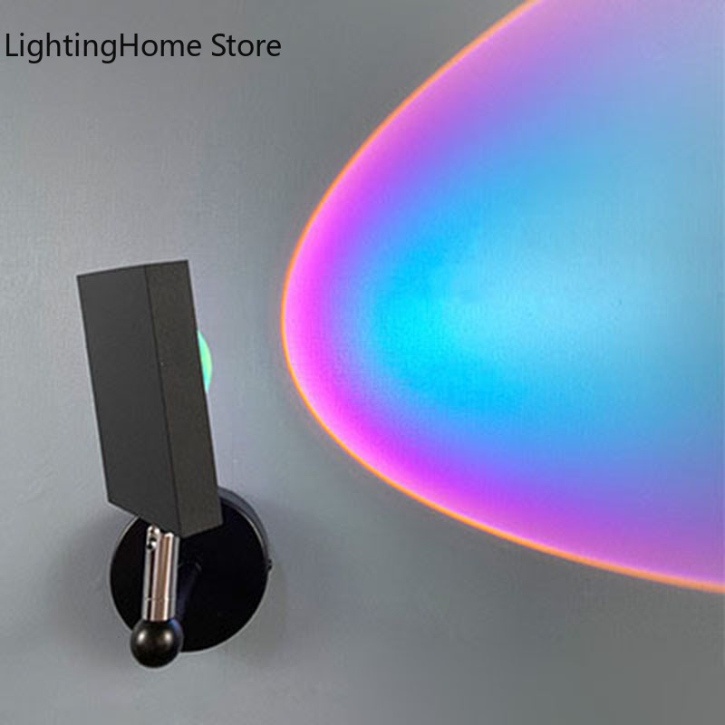 Sunset Lamp Projection - Sunset gökkuşağı projeksiyon duvar lambası Net