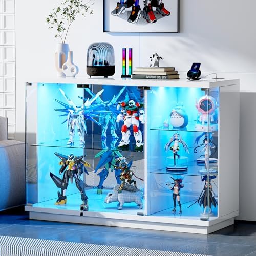 Lighting & Home Decor Studio - Kilitli ve LED Işıklı Cam Vitrin,