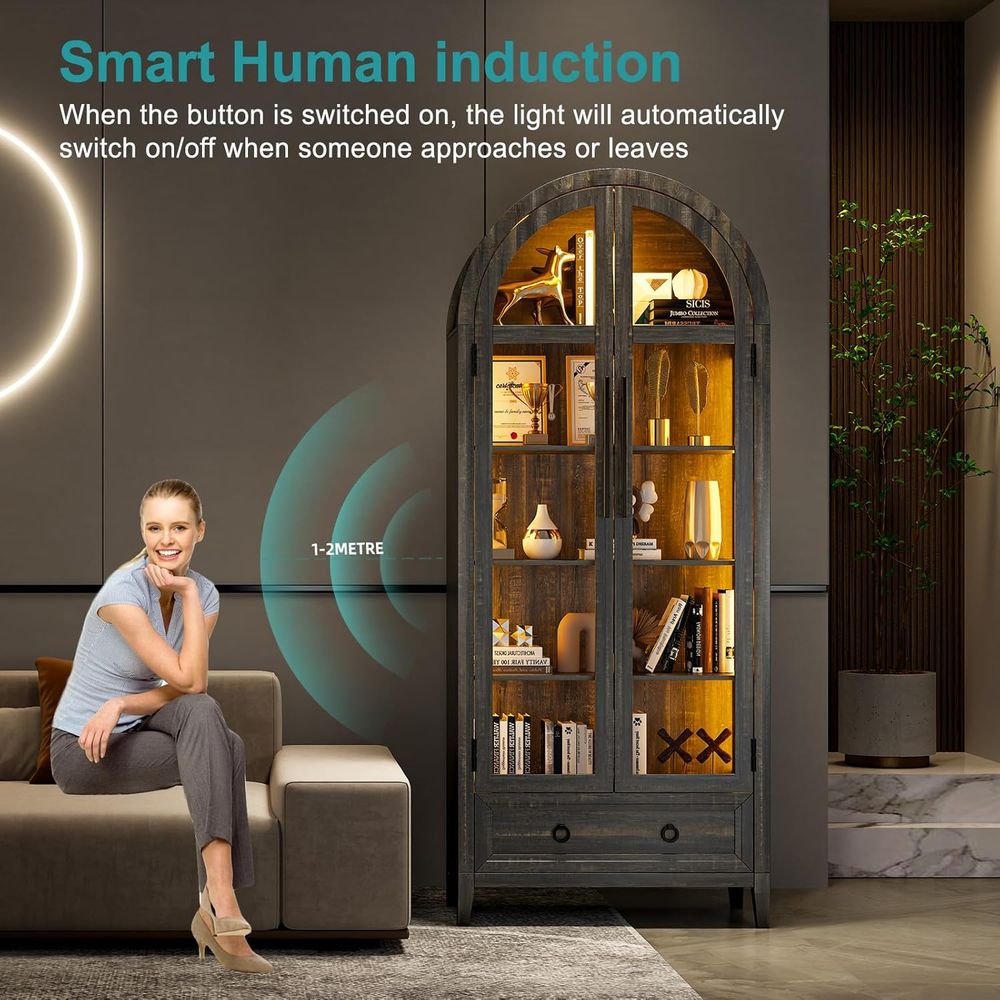 73 Kavisli Camlı Vitrin, 4 Kat - Lighting & Home Decor Studio incelemesi ve fiyatı