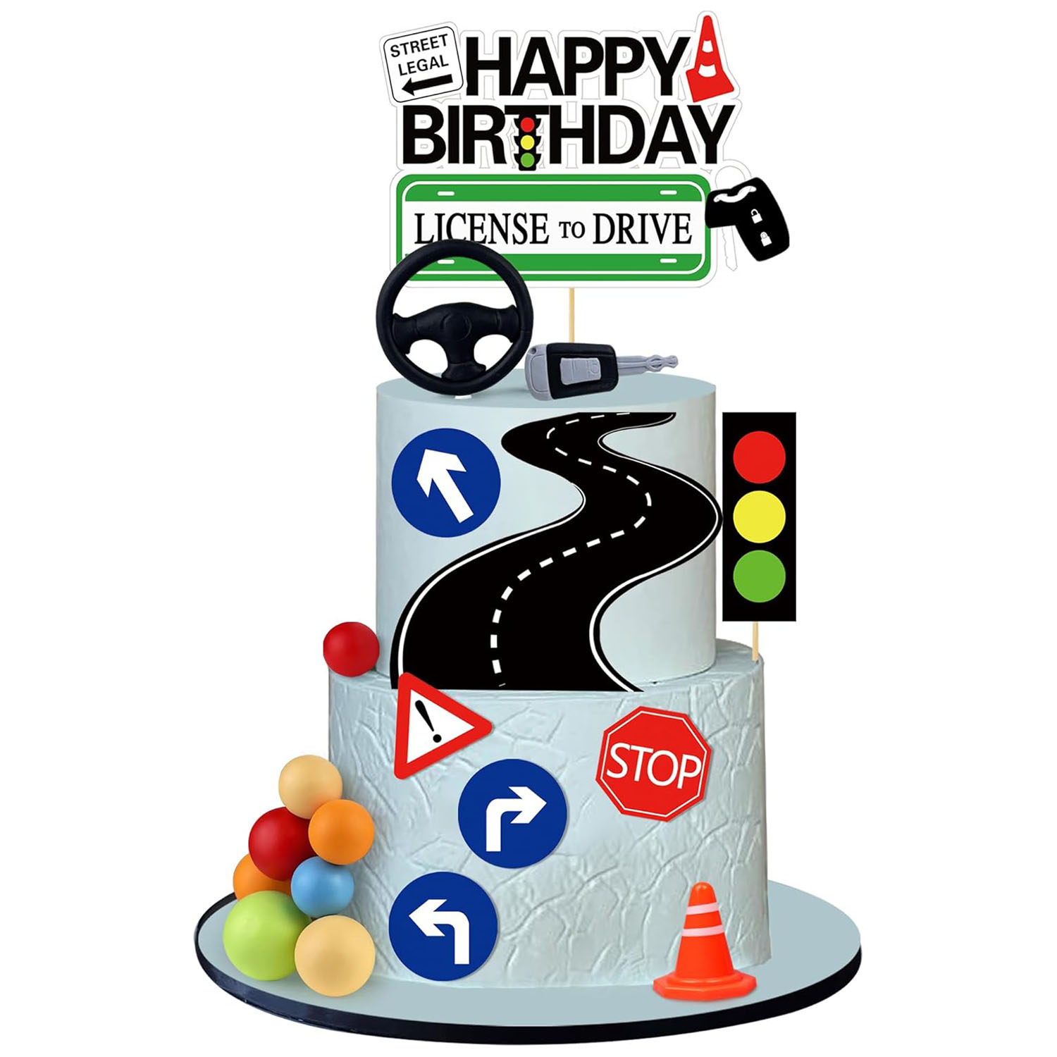 Ehliyet Pasta Topper Yeni Sürü - Lighting Mcqueen Birthday Decor incelemesi ve fiyatı