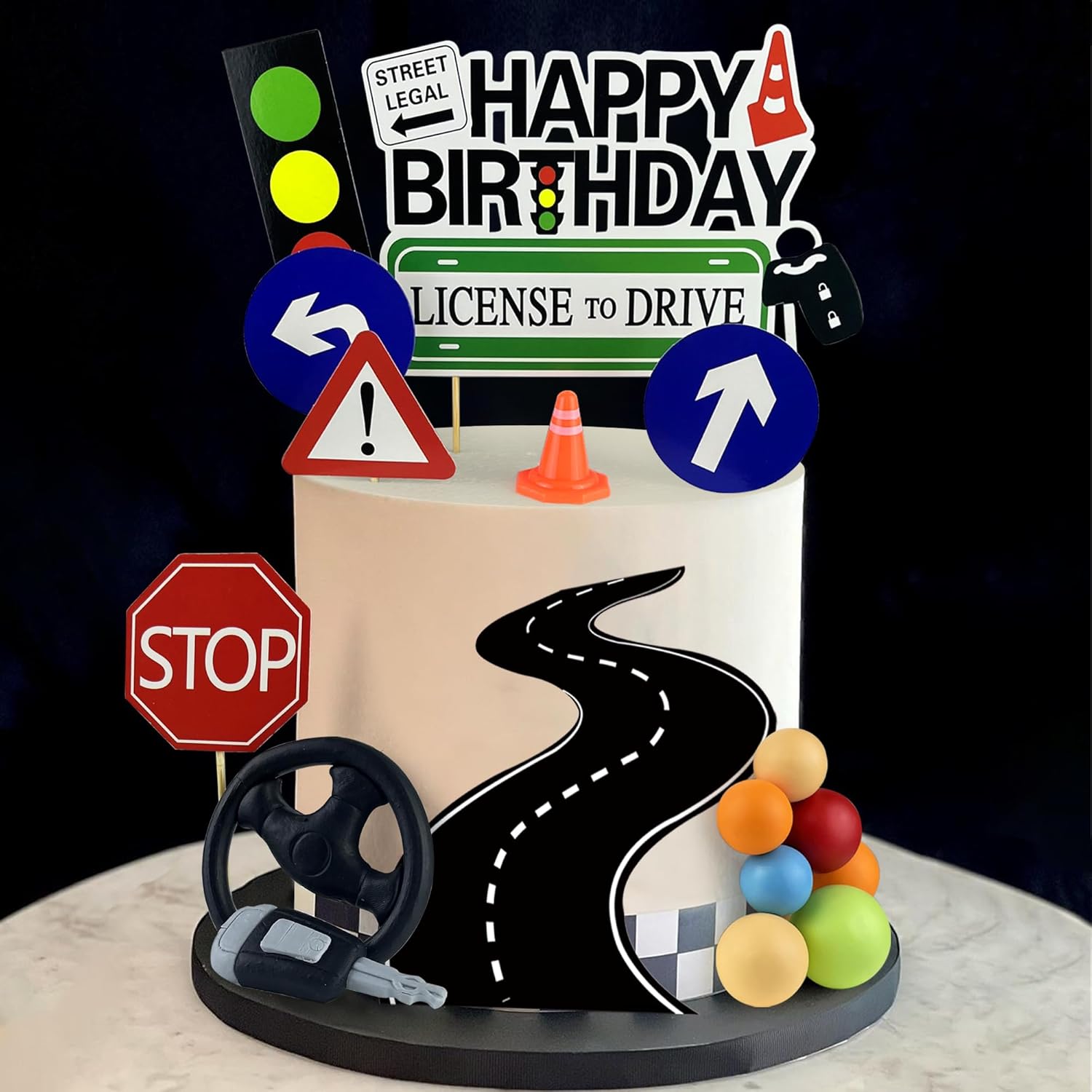 Ehliyet Pasta Topper Yeni Sürü - Lighting Mcqueen Birthday Decor incelemesi ve fiyatı