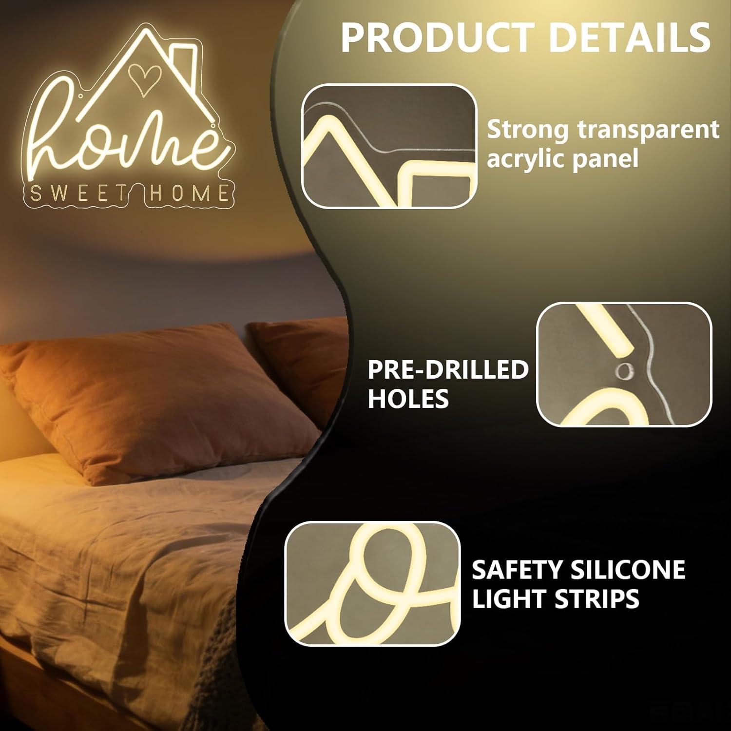 Tatlı Ev Neon Tabela USB Kısıl - Lighting Decor For Home incelemesi ve fiyatı