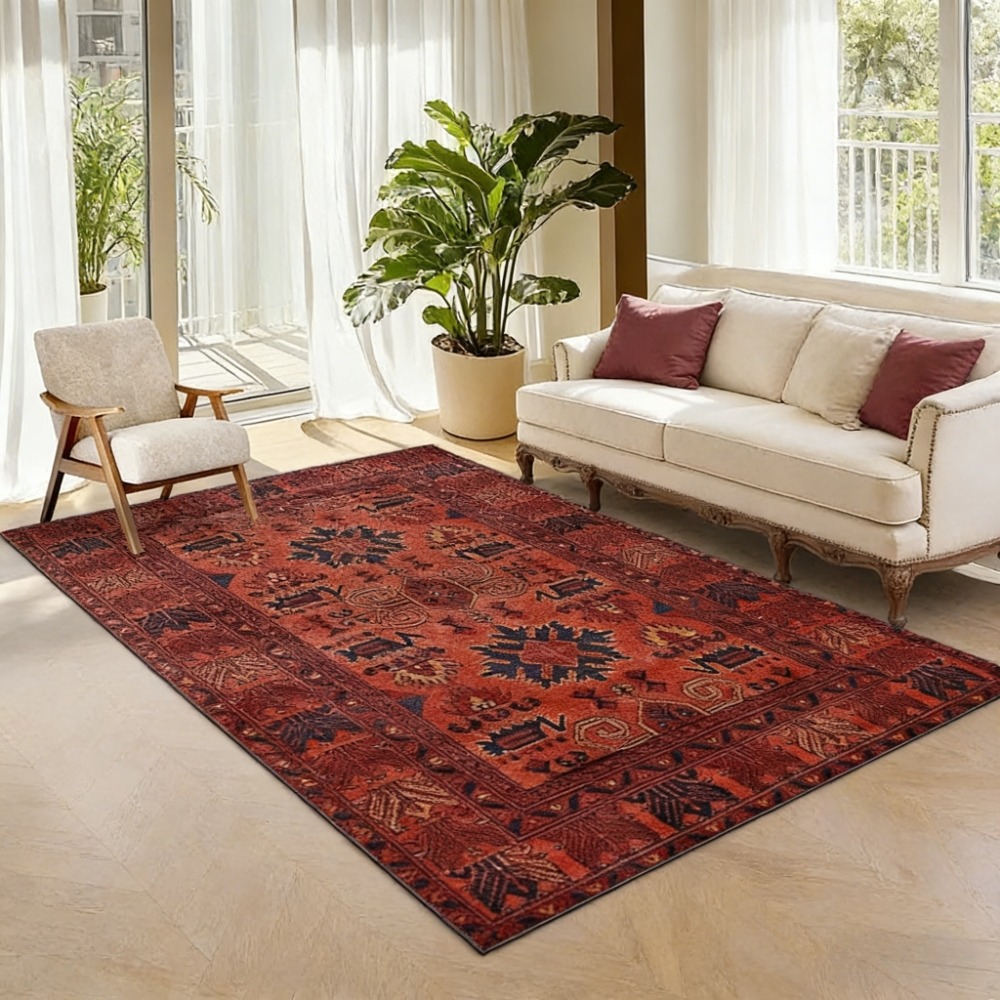 Kırmızı Geometrik Desenli Alan - Lighting Home Decor Products incelemesi ve fiyatı