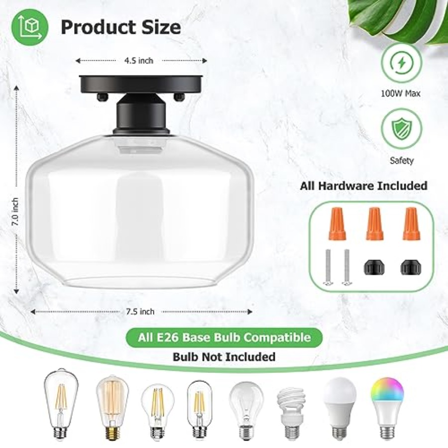 Yarı Gömme Tavan Lambası 2'li  - Pendant Light Shade incelemesi ve fiyatı