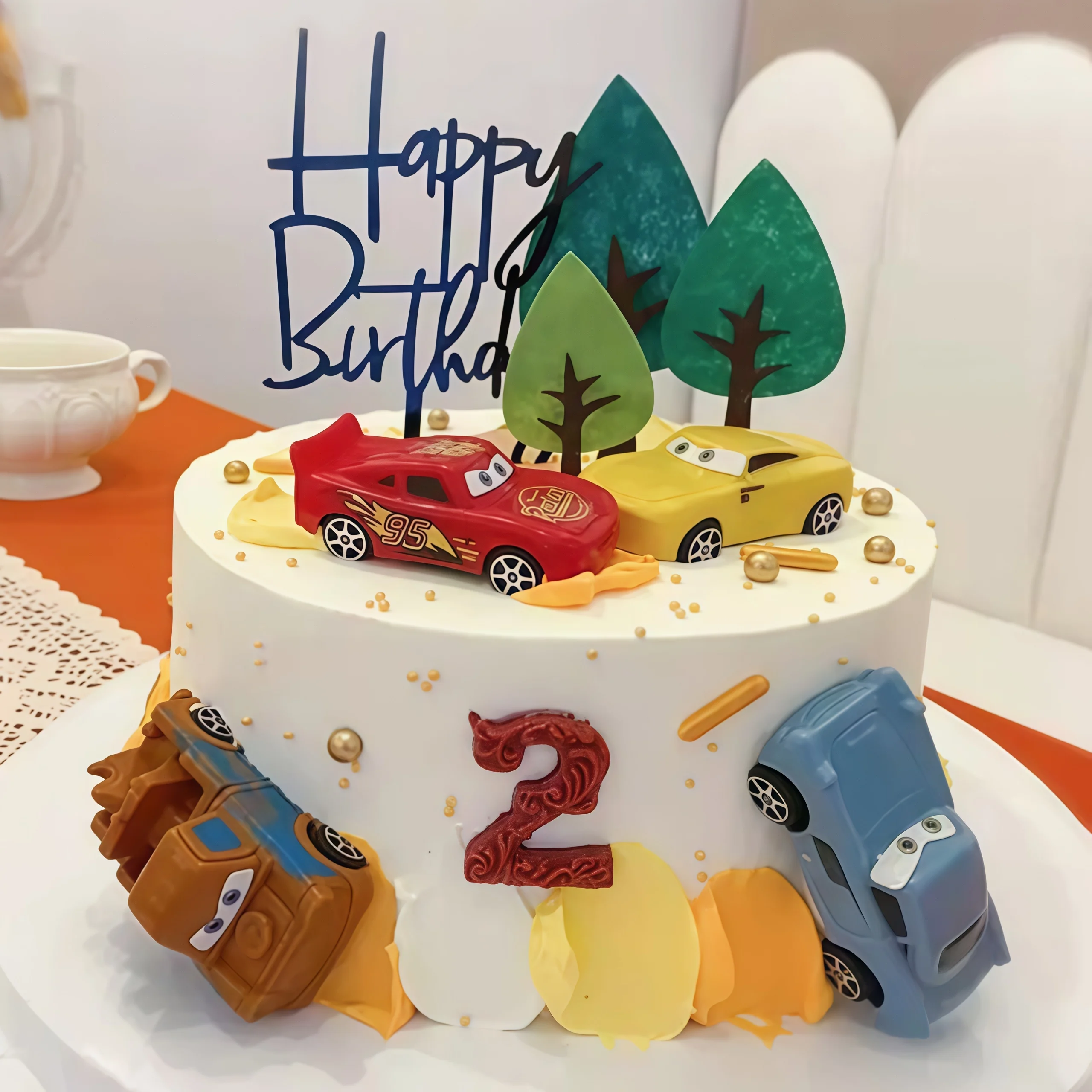 4 adet Yıldırım Arabalar Mutlu - Lighting Mcqueen Birthday Decor incelemesi ve fiyatı