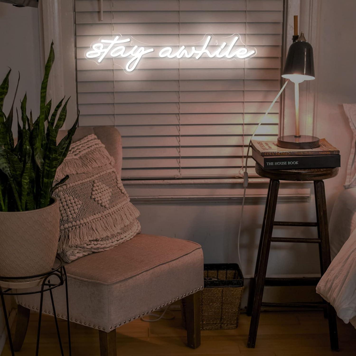 Bir süre kalın Neon Tabelalar  - Lighting Decor For Home incelemesi ve fiyatı