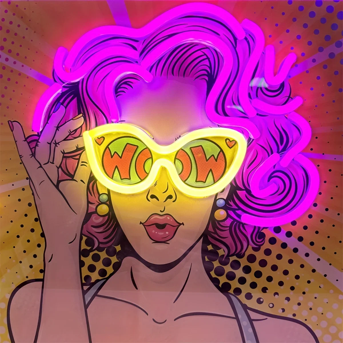 Wow Lady Pop Art LED Neon Burc - Lighting Decor Wow incelemesi ve fiyatı