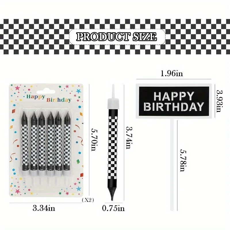 6/12 adet Siyah ve Beyaz Doğum - Lighting Mcqueen Birthday Decor incelemesi ve fiyatı