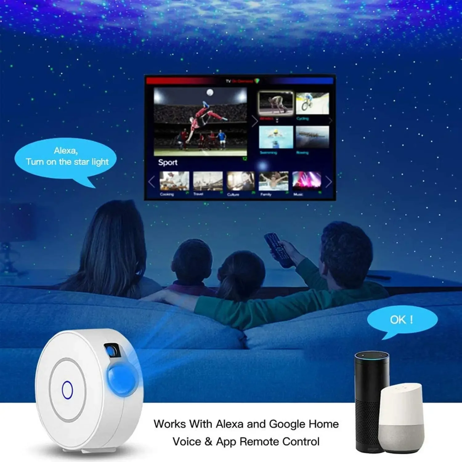 Tuya WiFi Akıllı Aurora Galaxy - Sunset Lamp Projection incelemesi ve fiyatı