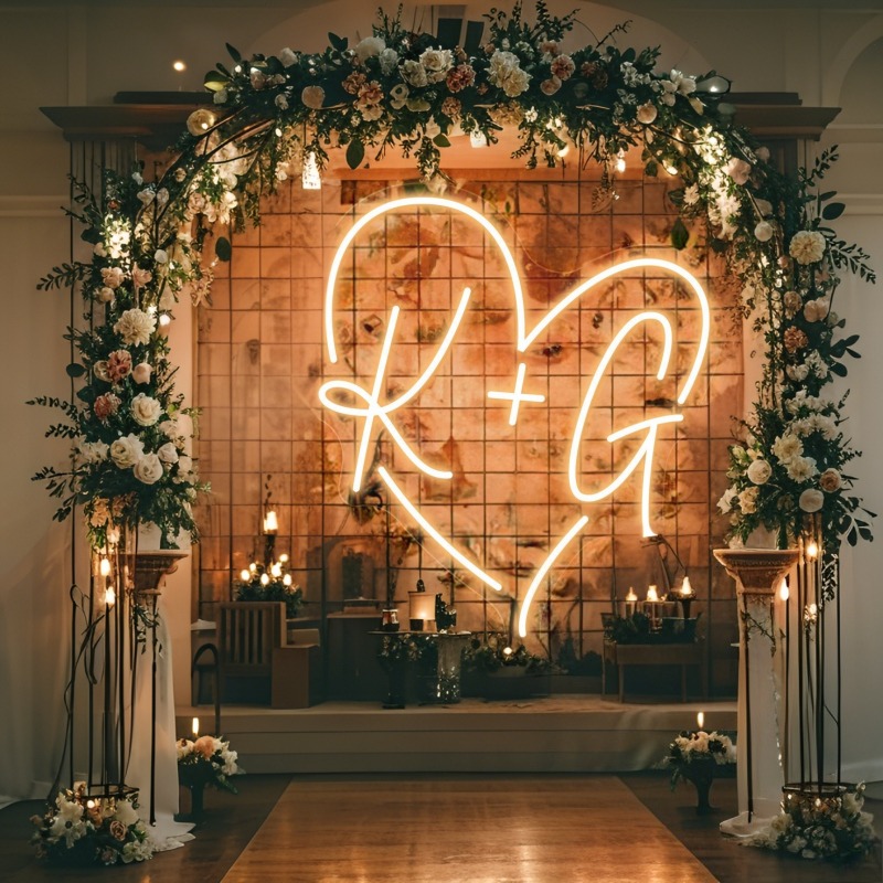 Özel Harfleri Kalp LED Neon Bu - Wedding Lighting And Decor incelemesi ve fiyatı