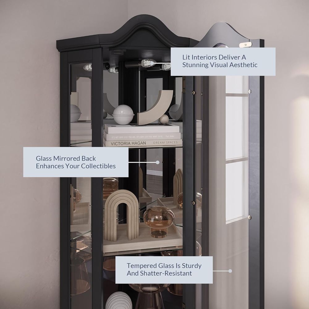 Işıklı 3 Taraflı Camlı Vitrin  - Lighting & Home Decor Studio incelemesi ve fiyatı
