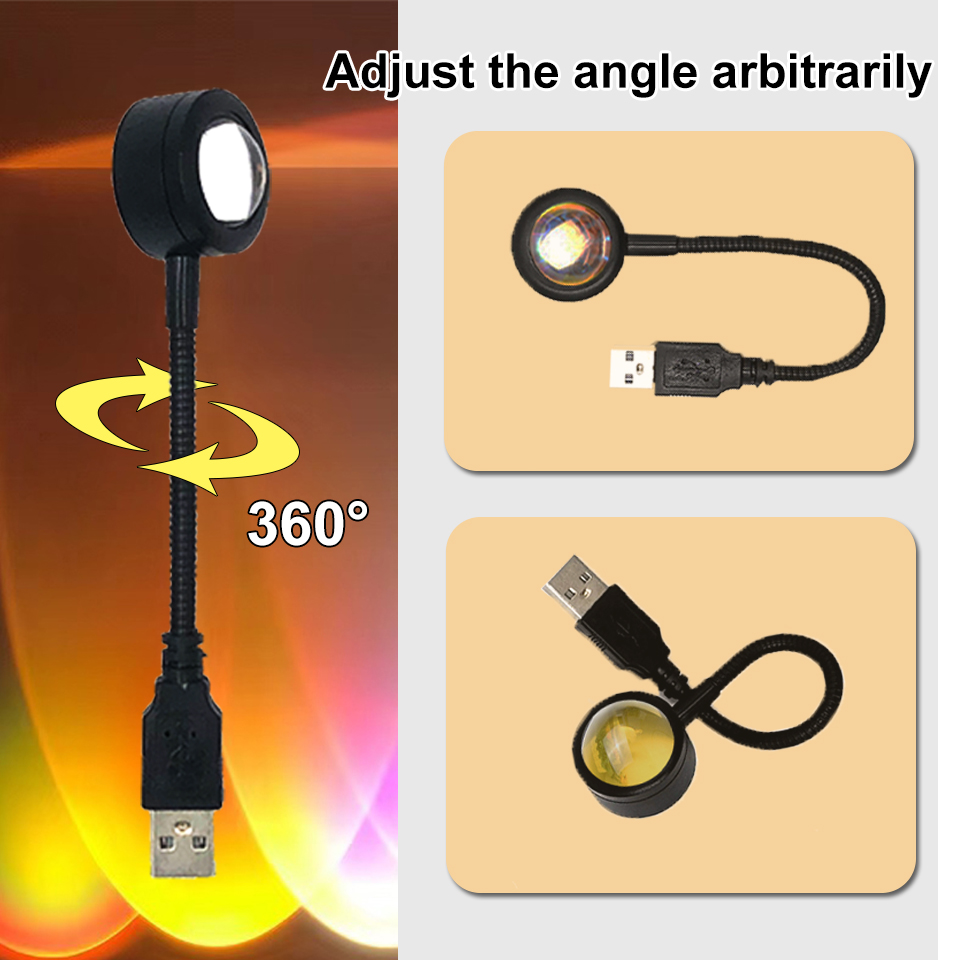 1x USB Gün Batımı Lambası LED  - Sunset Lamp Projection incelemesi ve fiyatı