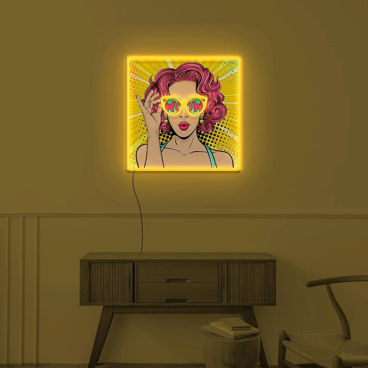 Wow Lady Uv Pop Neon Tabela Ko - Lighting Decor Wow incelemesi ve fiyatı