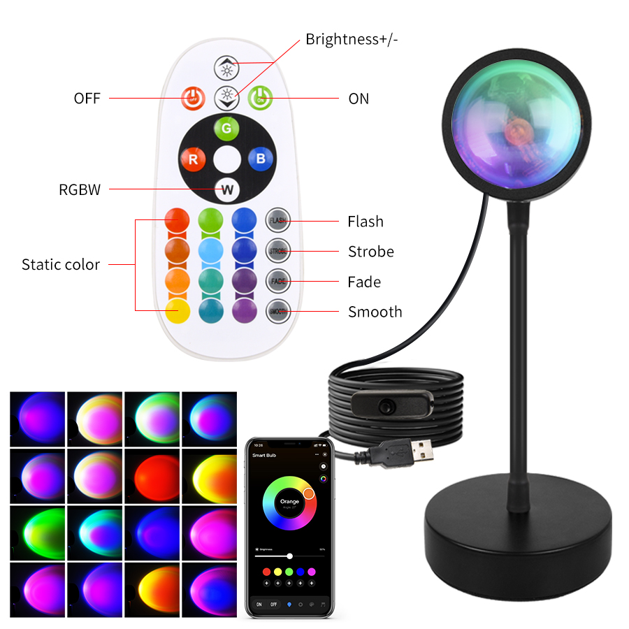 Akıllı Gün Batımı Lambası Tuya - Sunset Lamp Projection incelemesi ve fiyatı