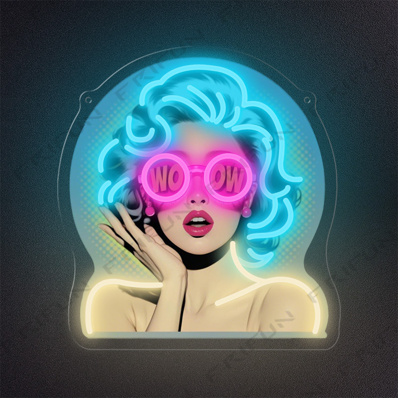 WOW Curl Girl Neon Tabela UV B - Lighting Decor Wow incelemesi ve fiyatı