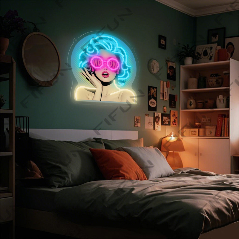 WOW Curl Girl Neon Tabela UV B - Lighting Decor Wow incelemesi ve fiyatı