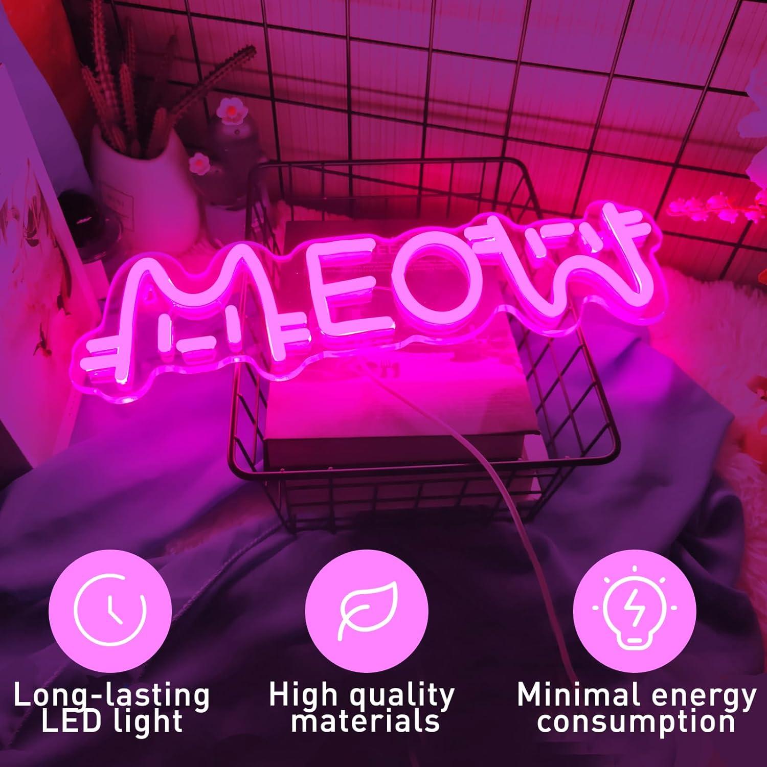 Miyav Neon Tabela Kedi USB Güç - Lighting Decor For Home incelemesi ve fiyatı