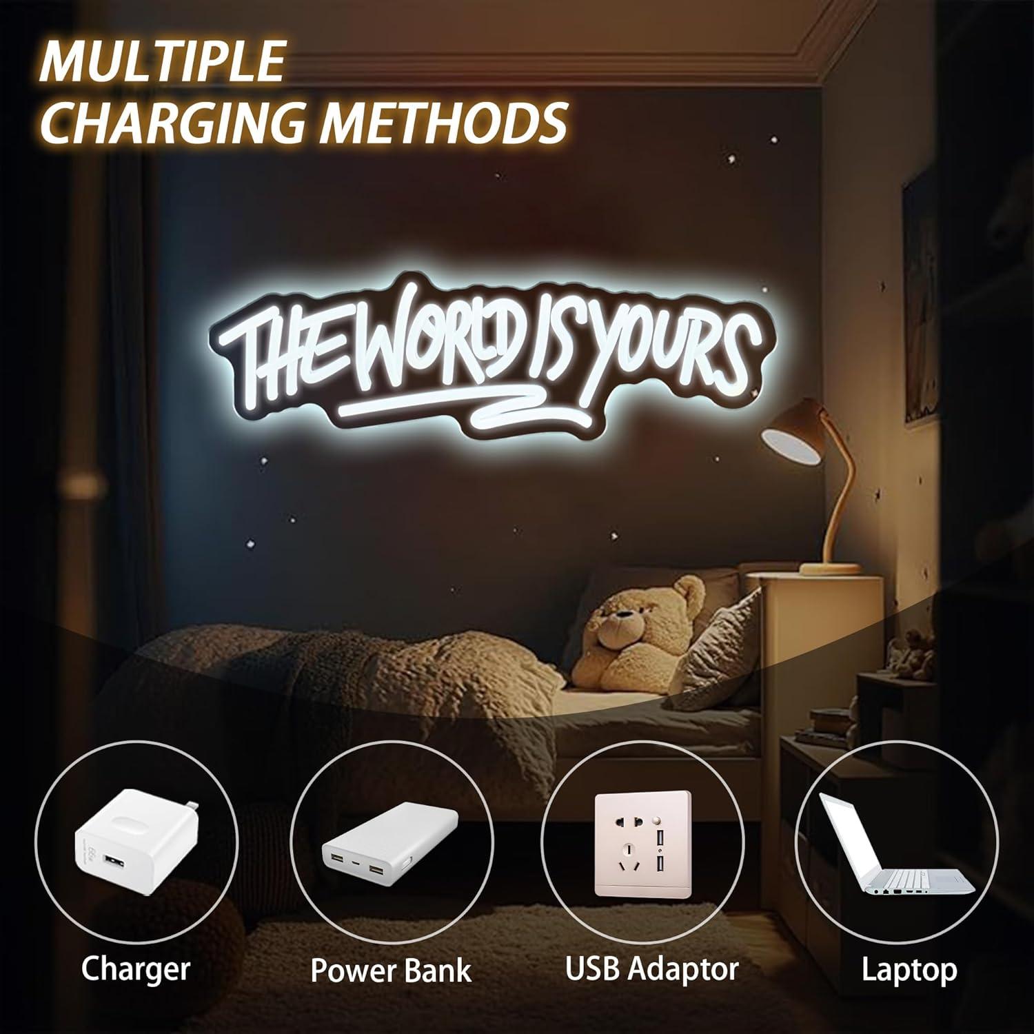 Dünya Senindir Neon Tabela USB - Lighting World Decor incelemesi ve fiyatı