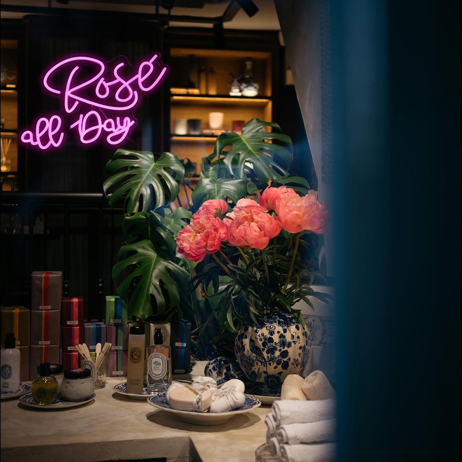 Gül Tüm Gün Neon Işık İşareti  - Wedding Lighting And Decor incelemesi ve fiyatı