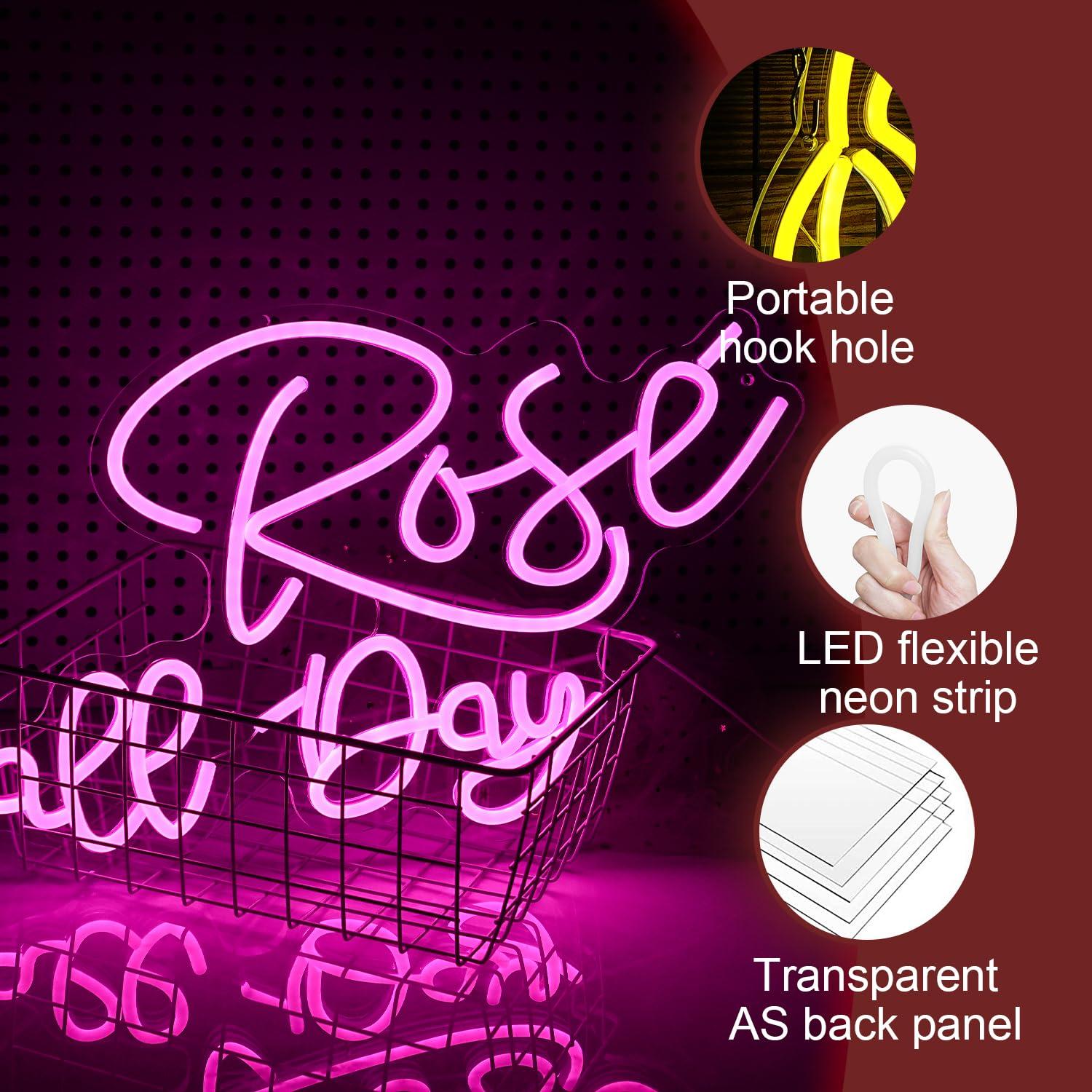 Gül Tüm Gün Neon Işık İşareti  - Wedding Lighting And Decor incelemesi ve fiyatı