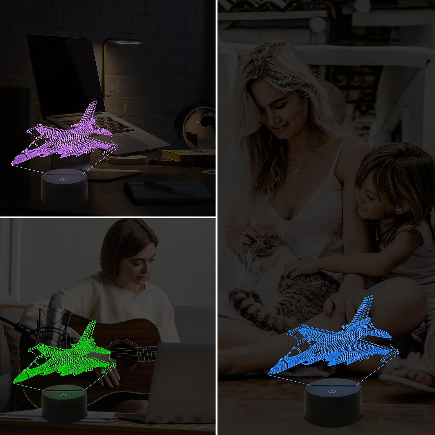 3D Görsel Uçak Gece Lambası Uç - Lighting Visual incelemesi ve fiyatı