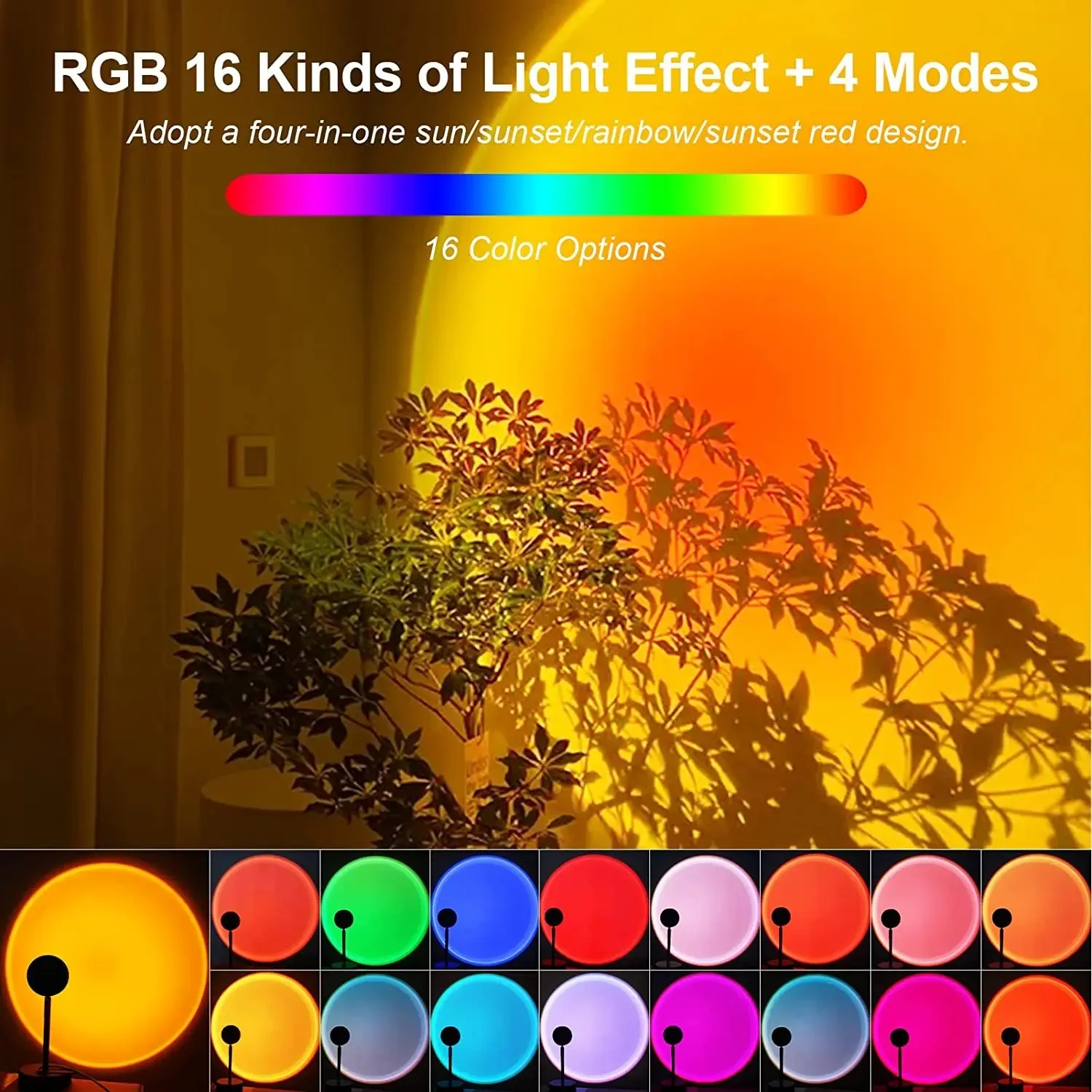 16 Renkli Gün Batımı Lambası,  - Sunset Lamp Projection incelemesi ve fiyatı
